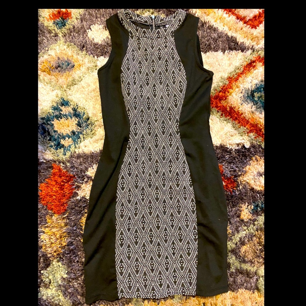 Black and white business casual dress
